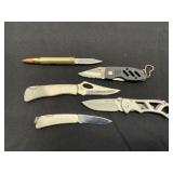 Five Folding Pocket Knives