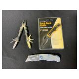 Multi-Tool, Utility Knife, and Lock Back Knife