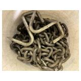 12-14 Ft Log Chain with Butcher Hooks