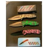 Three Folding Pocket Knives