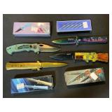 4 Folding Knives with Boxes