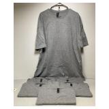 6 NEW Mens Gray Gildan T-Shirts, Size 3XL