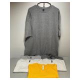 6 NEW Mens T-Shirts, 5 Gildan, 1 Canvas, Sz 3XL