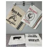 Lot of 5 Cotton Dish Towels