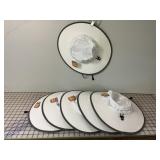 6 NEW Wide Brimmed Hats, Size Med/Lrg