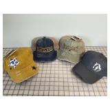 4 NEW Ladies Designer Ball Caps, Adjustable