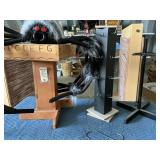 3 Display Racks & Lg Black Spider