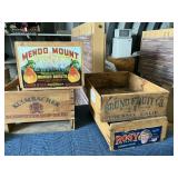 4 Wooden Assorted Crates