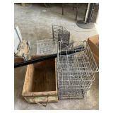 One Vintage Wooden Crate, Two Vintage Milk B