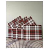 7 Red Plaid Place Mats with Corkboard Back