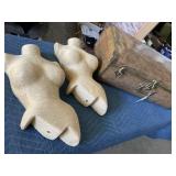 Vintage Suitcase & Two Body Silouettes