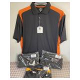4 NEW Menï¿½s Moisture Wicking Polos, Large