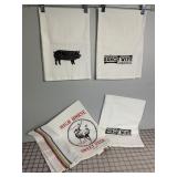 Lot of 4 Cotton Dish Towels