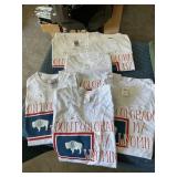 6 New Gray T Shirts with Saying/Size Small