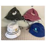 Lot of 4 Stylish Bucket Hats