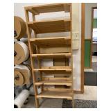 Wooden Pine Shelf w/ Six Shelves.