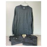 6 New Womens Size Small Gray Long Sleeved Shirts