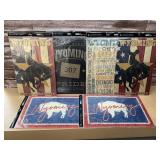 6 Wyoming Theme Wood Signs 10 x 15 in