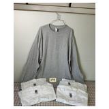 5 New Gray Long Sleeved Shirts