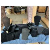 Assortment Of 24 Black Velvet Display Stands