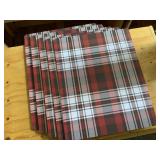 5 Red Plaid Hardboard Placemats