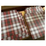 7 Red Plaid Hardboard Placemats