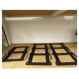 8 New Slat Wall Hat Hooks, Black Powder Coated.