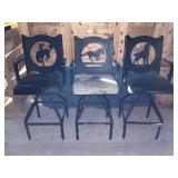 3 HEAVY Metal Art Barstools