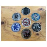 Lg. Assortment of Metal First Responder Medallions