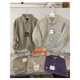 8 NEW Mens LS Button Down Shirts Sz L