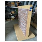 Retail Double Sided  Slat-wall Fixture On Castors