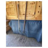 Two Vintage Pitch Forks, Four Prong