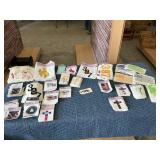 Assorted New Car Art Decals, & White Crate Carrier