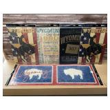 6 Wyoming Theme Wood Signs 10 x 15 in