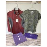 5 Ladies V-Neck T-Shirts & 1 Pullover, Medium