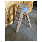 Vintage Wood Small Step Ladder, 2 Foot Tall