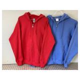 2 NEW Hooded Zip-Up Sweatshirts, Size Small