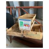Three Vintage wooden Fruit & Vegtable Crates