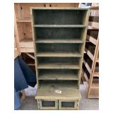 Decorative Greenwash Shelf Unit, 64in Tall