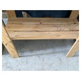 2 Knotty Pine 2-Shelf Stands, 31.5in Tall