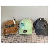 3 NEW Ladies Designer Ball Caps, Adjustable