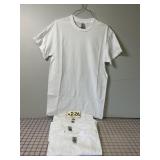 5 New White T-shirts Size S