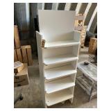 Double-Sided Adjustable Wood Shelving Unit