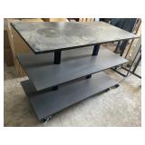 Black Three Tier Shelf Display Caddy W/ Casators