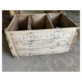 Two Vintage  Wooden Crates With Display Logos