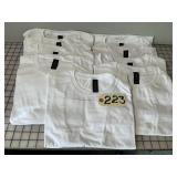 8 New Plain White Size Large Short Sleeve Tshirts
