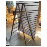 Vintage Wood Step Ladder, 6 Foot Tall
