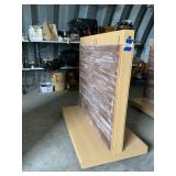 Retail Double Sided  Slat-wall Fixture On Castors