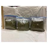Three Bags of Dried Green Peppers