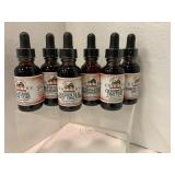 Six Herbal Tincture Bottles